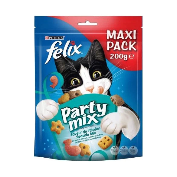 Croquettes pour chat Party Mix Saveur Ocean Felix 200...