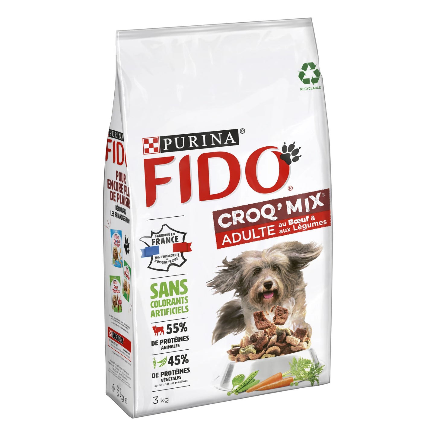 Croquettes croq' mix pour chien adultes au boeuf & au...