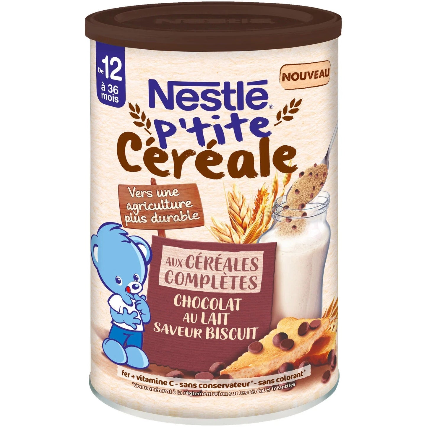 P'tite céréale complètes au chocolat au lait saveur b...