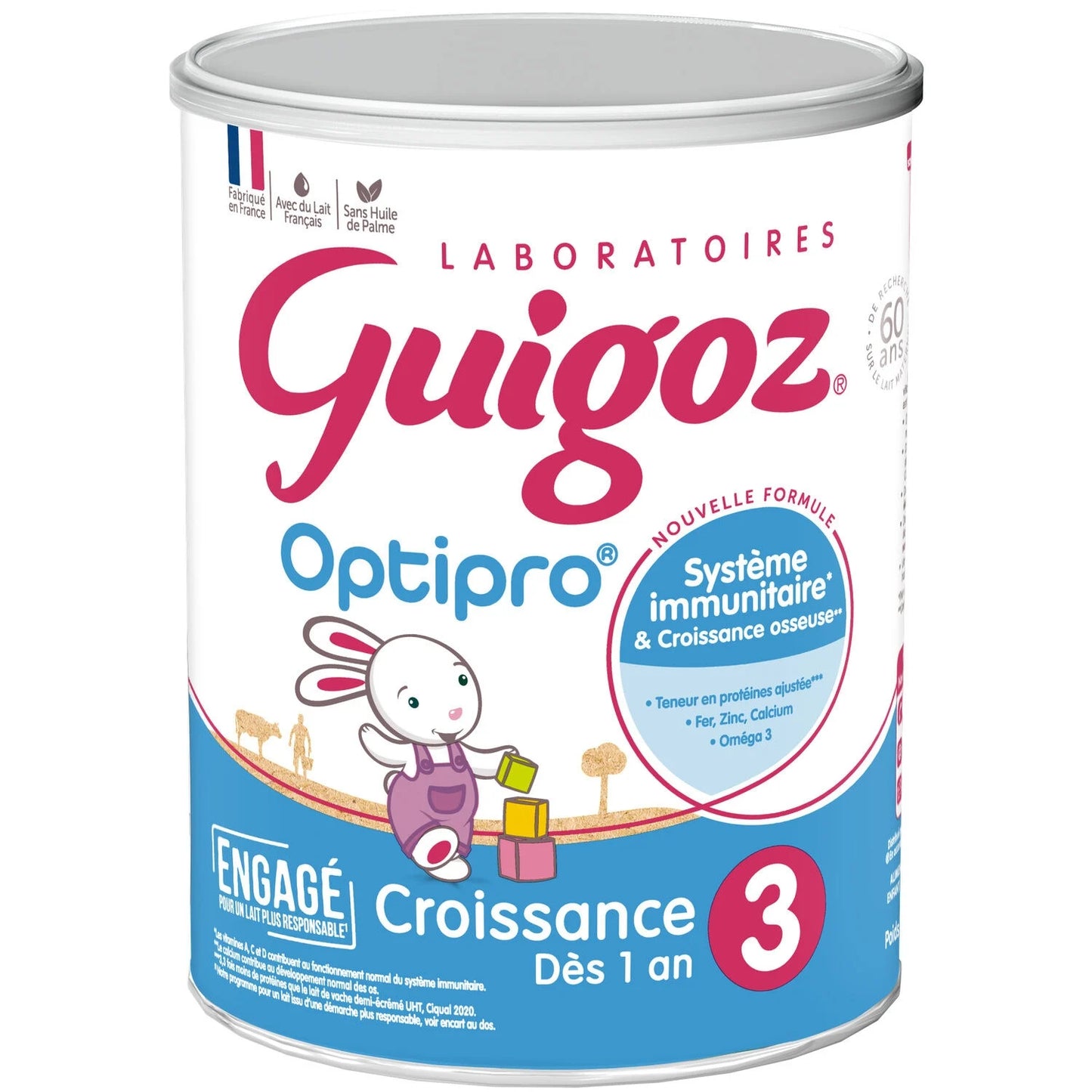 Lait bébé en Poudre de 1 an à 3 ans Optipro 830g -GUIGOZ