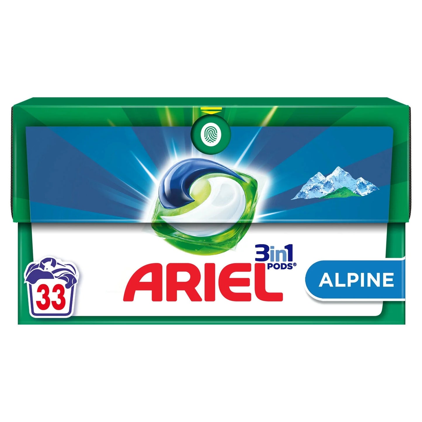 Lessive Capsules 3en1 Pods Alpine 33capsules - ARIEL