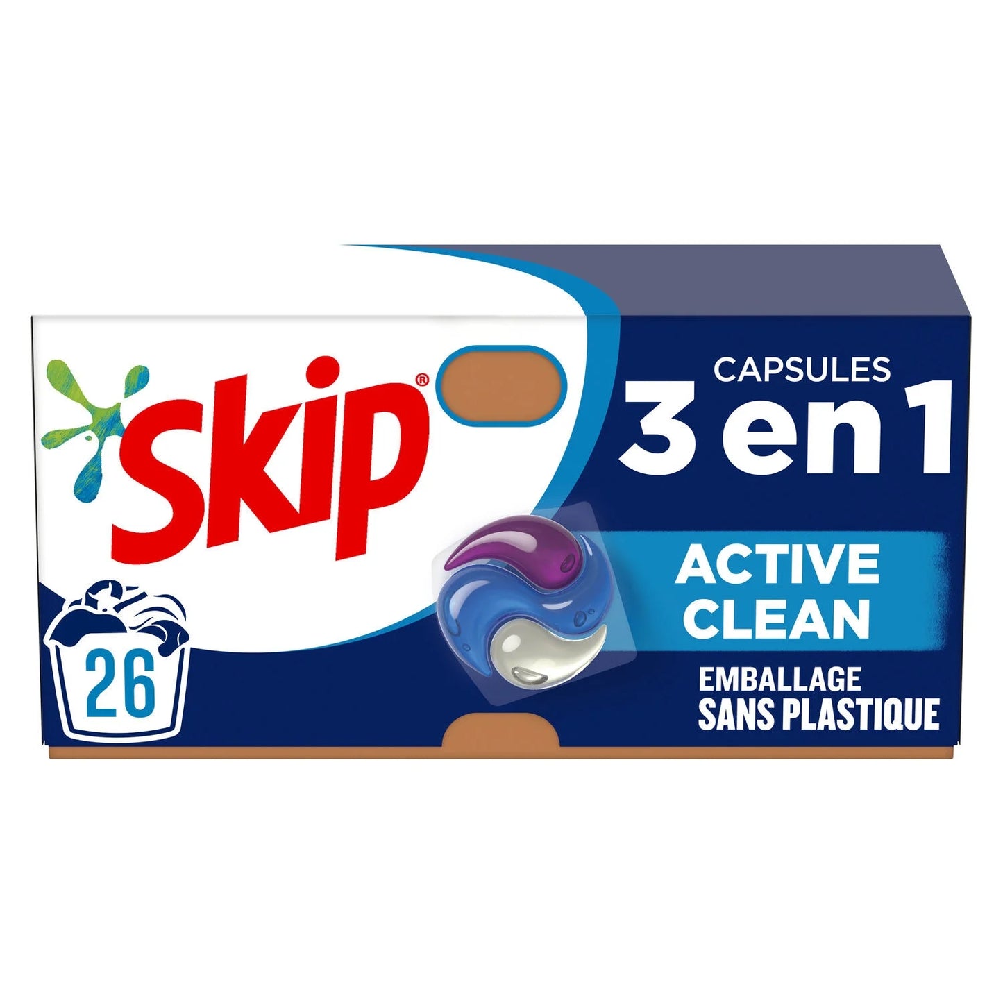 Lessive Capsule 3En1 Active Clean 26 capsules - SKIP